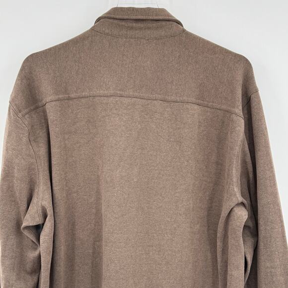 Member's Mark Camden sweater shirt men's XL button front long sleeve brown NEW - Picture 4 of 9